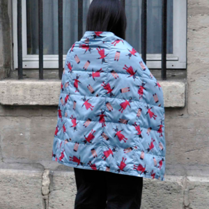 Plaid en duvet LEGGINGS BUNNY couleur B(bleu)