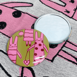 Miroir de poche TEXTILE Series couleur Y(jaune)