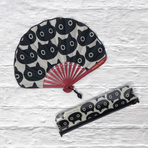 Folding fan with case MM FACE colour BE(beige)