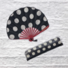 Folding fan with case MONOTONE colour DT(dots)