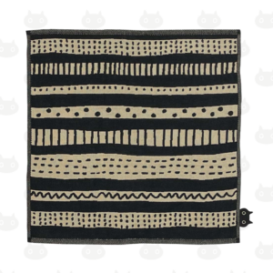 Gauze towel C WAVY LINES colour BK(black)